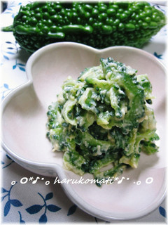 ゴーヤの酒粕和え♡ワサビ風味-レシピのメイン写真