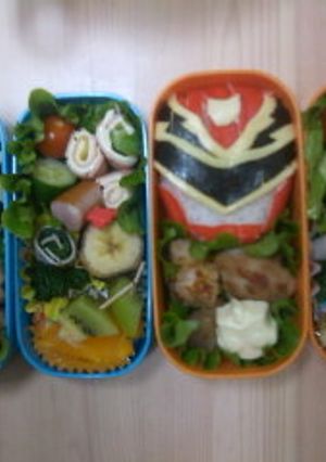 ゴセイジャー弁当-レシピのメイン写真