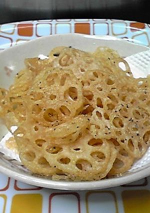 簡単！水煮レンコンで堅揚げチップス♪-レシピのメイン写真