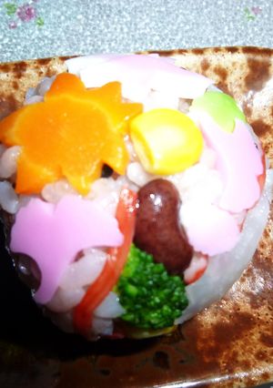 なんちゃって和菓子　～紅葉おにぎり～-レシピのメイン写真