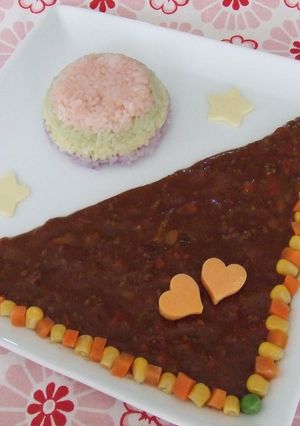 デコカレー 虹色ご飯-レシピのメイン写真