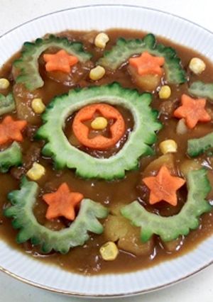 デコカレー　ゴーヤで花火-レシピのメイン写真