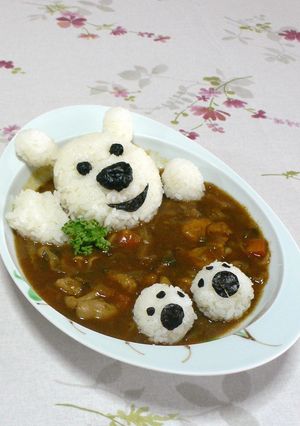 デコカレー☺白クマさんの海水浴-レシピのメイン写真