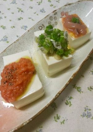 変わり冷奴の３種盛り-レシピのメイン写真
