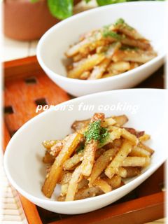 じゃが芋と竹輪の胡麻ネーズ炒めレモン風味-レシピのメイン写真