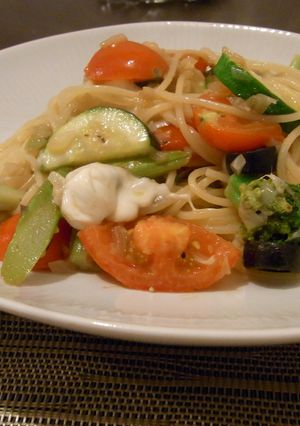 旬夏野菜ズッキーニのオイルパスタ-レシピのメイン写真