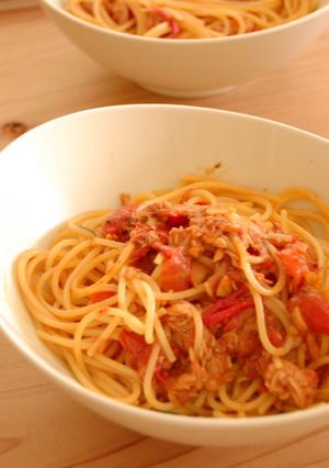 ツナトマトパスタ-レシピのメイン写真