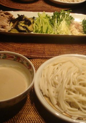 ごまだれのつけ麺～♪（冷たいざるうどん）-レシピのメイン写真