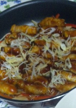 エリンギの豚肉巻き甘酢あん-レシピのメイン写真