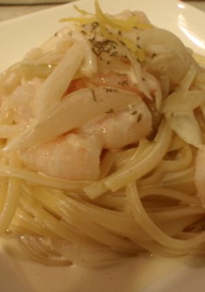 カレー風味のクリームパスタの作り方-レシピのメイン写真