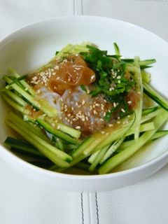 しらたきで♬梅冷麺✿-レシピのメイン写真