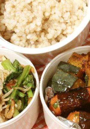 色鮮やかな鮭だんごと有機野菜いろいろ弁当-レシピのメイン写真