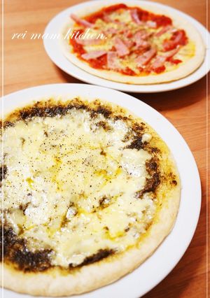 ✿ふんわり生地♡トマトバジルのピッツァ✿-レシピのメイン写真