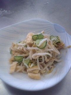 油揚げともやし、きゅうりのごま酢あえ-レシピのメイン写真