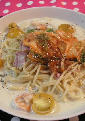 冷た～い☆豆乳の冷製スープパスタ☆-レシピのメイン写真