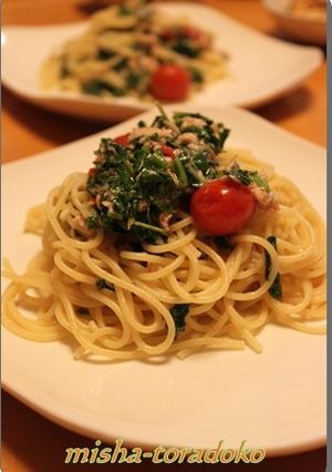 モロヘイヤの冷製パスタ-レシピのメイン写真