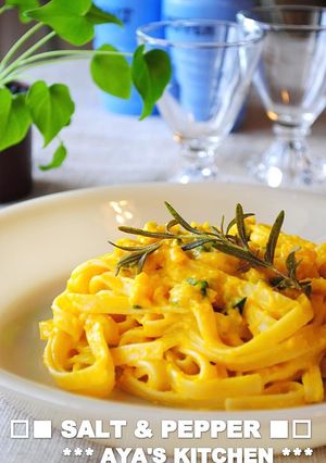 ***かぼちゃ★クリームパスタ***-レシピのメイン写真