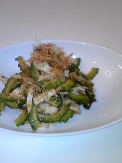 ゴーヤと蒸し鶏の梅和え-レシピのメイン写真