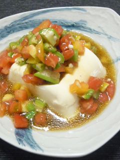 ちょいと一品★トマトとオクラの冷奴-レシピのメイン写真