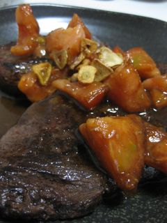 わさび醤油とトマトのステーキソース-レシピのメイン写真