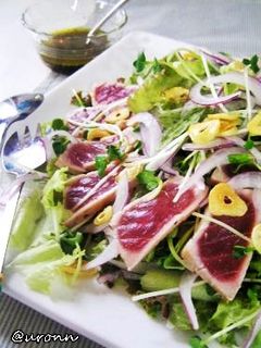 マグロのたたき風 ごちそうサラダ ♪-レシピのメイン写真