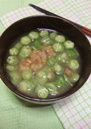 ネバトロ～納豆とおくらの味噌汁☆-レシピのメイン写真