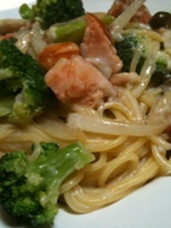 鮭と野菜のクリームパスタ-レシピのメイン写真