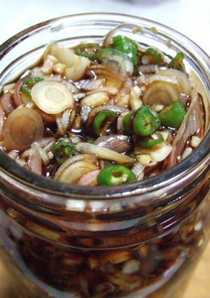 茗荷と青唐辛子の醤油漬-レシピのメイン写真