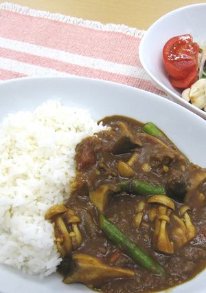レンジで簡単!! スピードきのこカレー-レシピのメイン写真