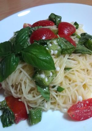 トマトとオクラの冷製パスタ-レシピのメイン写真
