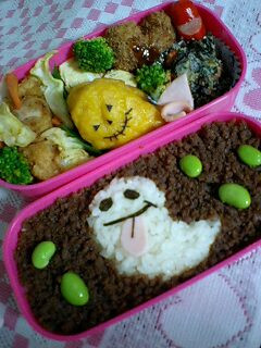 ★ハロウィンに♪そぼろお化け弁当-レシピのメイン写真