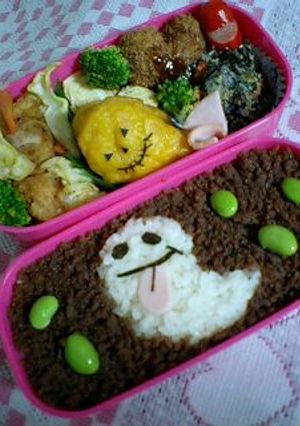 ★ハロウィンに♪そぼろお化け弁当-レシピのメイン写真