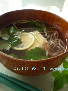 冷た~い☆すまし汁(玉子どうふ入り)-レシピのメイン写真