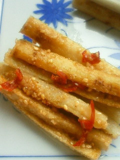 レンジde簡単♪カリカリ甘辛酢ごぼう-レシピのメイン写真
