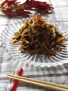 食べるラー油で!金平ごぼう-レシピのメイン写真