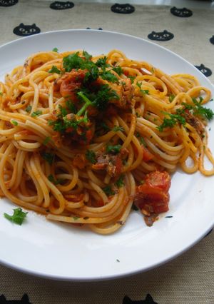 オイルサーディンのトマトパスタ-レシピのメイン写真