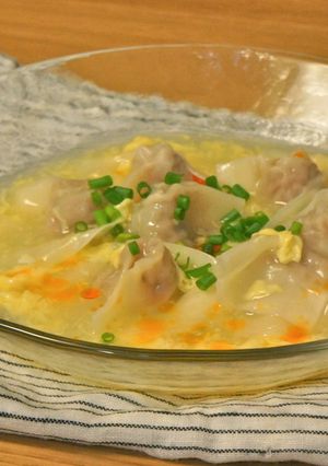 冷やしワンタンのかき玉仕立て-レシピのメイン写真