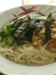 スタミナつけよう!ピリ辛ねばねばそうめん-レシピのメイン写真