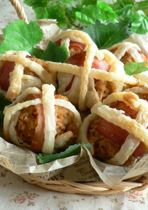 ぱくっ♫サクッ♪ベーコン焼きおにぎりパイ-レシピのメイン写真