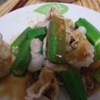 オクラと豚肉のピーナッツみそあえ