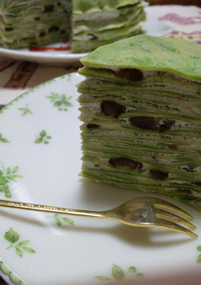 ほうれん草と小豆のミルクレープ-レシピのメイン写真