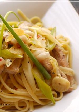 豚肉と白葱の絶品オイルパスタ-レシピのメイン写真