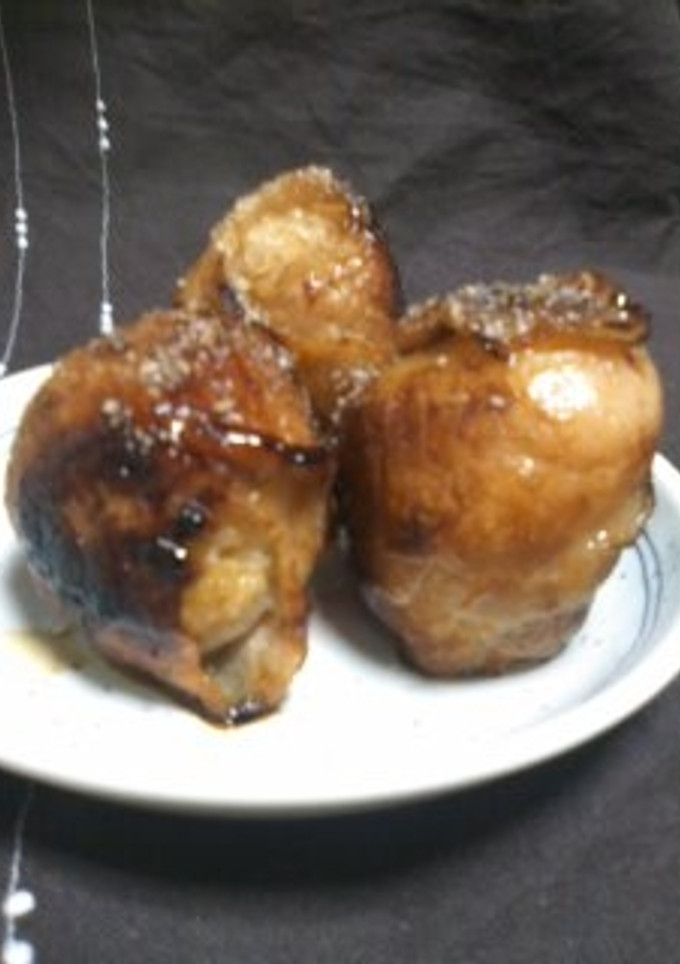 蒲焼きのタレで！簡単　肉巻きおにぎり-レシピのメイン写真