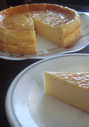 しっとりふわふわ　スフレチーズケーキ-レシピのメイン写真