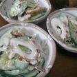 胡瓜*みょうが*竹輪のサラダ和え