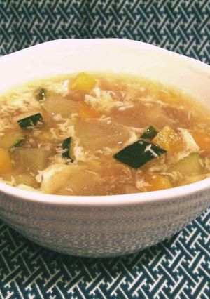 夕顔の中華風野菜スープ♪冬瓜でもＯＫです-レシピのメイン写真