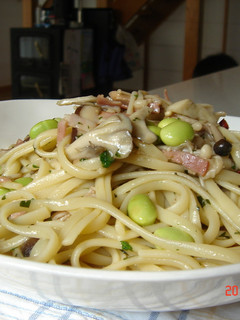 枝豆とキノコのパスタ-レシピのメイン写真