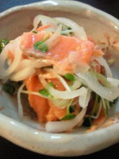 超簡単!ドレッシングでサーモンマリネ♪-レシピのメイン写真