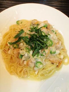 あさりと長芋で☆つるつる☆冷製パスタ-レシピのメイン写真
