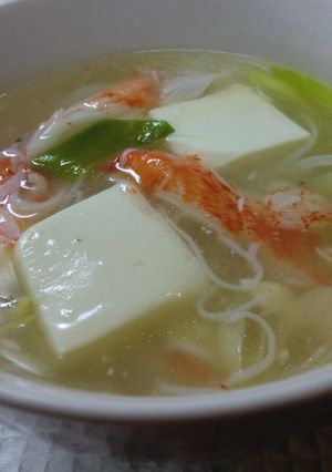 *カニカマと豆腐の中華スープ*-レシピのメイン写真